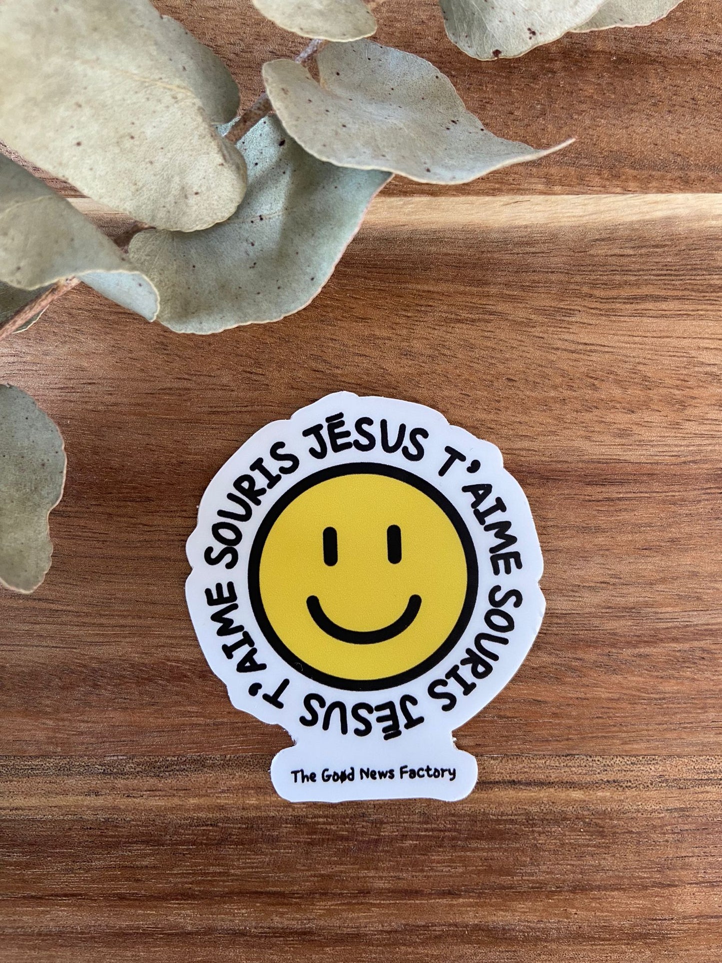 "SMILEY JÉSUS T'AIME" - STICKER