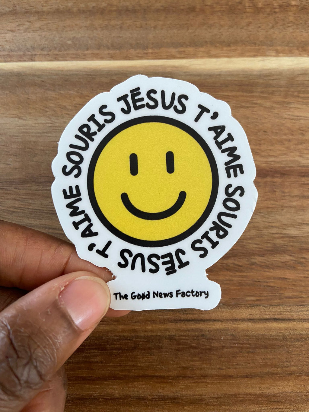 "SMILEY JÉSUS T'AIME" - STICKER